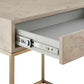 Pembrook - Side Table - Light Washed / Brass