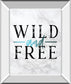 Wild And Free Turquoise Marble Adventure Quote By Nature Magick - Mirror Framed Print Wall Art - White