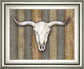 Cow Skull Il By Marla Rae Framed Print Wall Art - Dark Brown