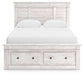 Makidern - Panel Storage Bed With 2 Under Bed Storage Units