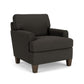 Moxy - Fabric Chair, T-Shaped Seat Cushion, Rounded Mailbox Arms