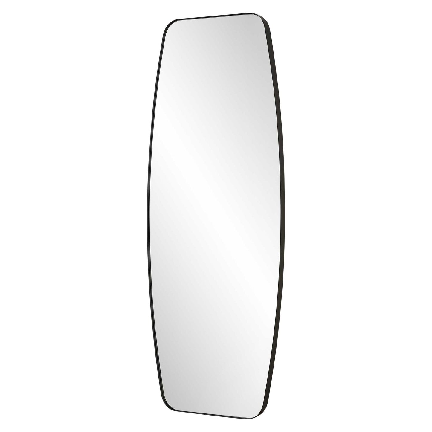 Caspian - Curved Black Dressing Mirror
