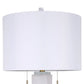 Faceted Frost Art Glass & Frosted Crystal Table Lamp (Set of 2) - Frosted Art Glass / Frosted Crystal