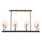 Franconia - 8 Light Pendant - Black / White