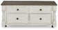 Havalance - Lift Top Cocktail Table with Storage Drawers - White / Gray