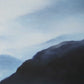 Cold Shoulder - Hand Painted Landscape Art - Black / Blue / Gray / White / Woodtone