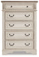 Realyn - Five Drawer Chest - White / Brown / Beige