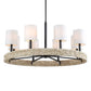 Faiyam - 8 Light Rattan Chandelier - Black