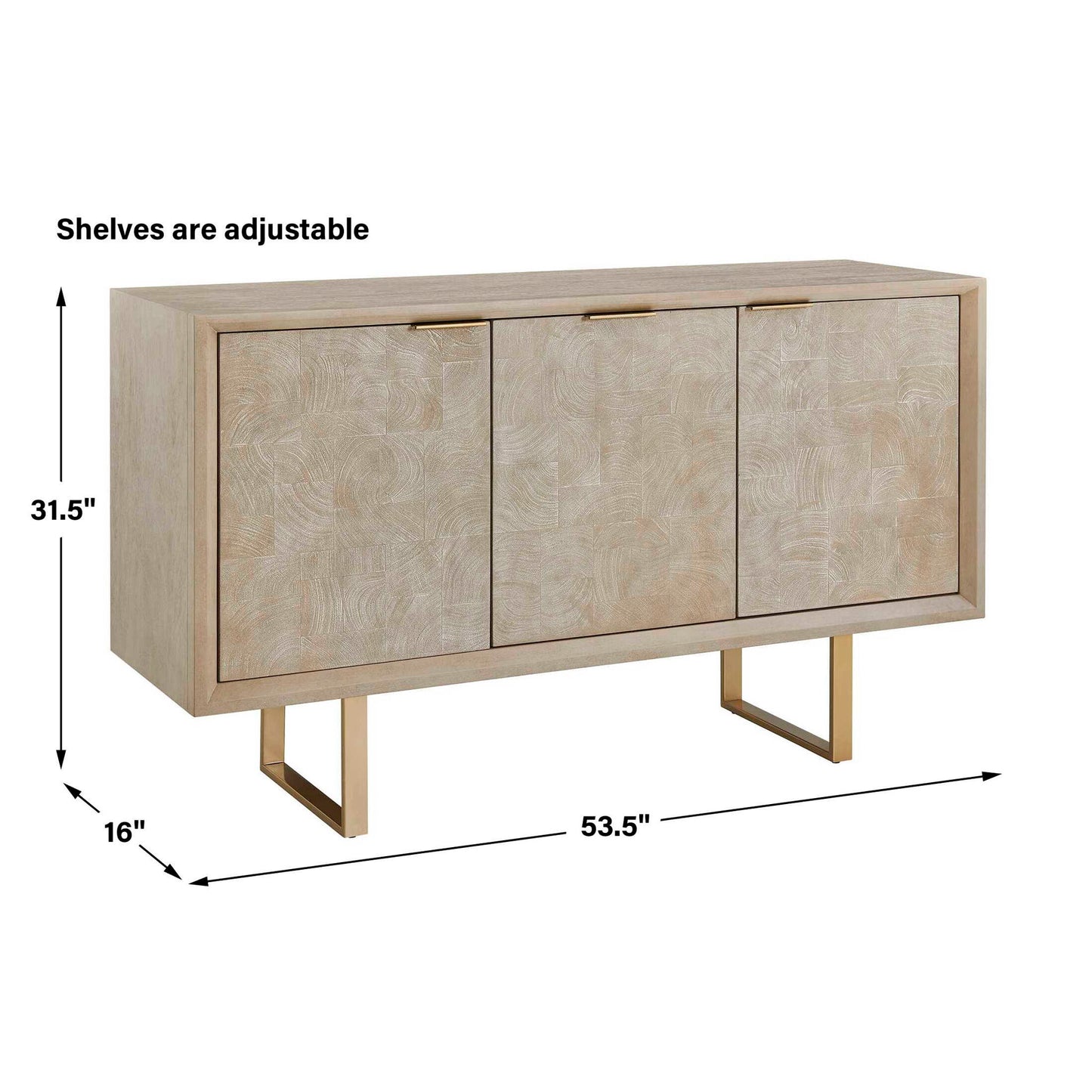 Maeva - 3 Door Cabinet - Light Wood