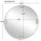 Russo - Travertine Round Mirror - Bronze / Brown / Gold
