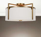 Colfax - 3 Light Semi Flush - Brass