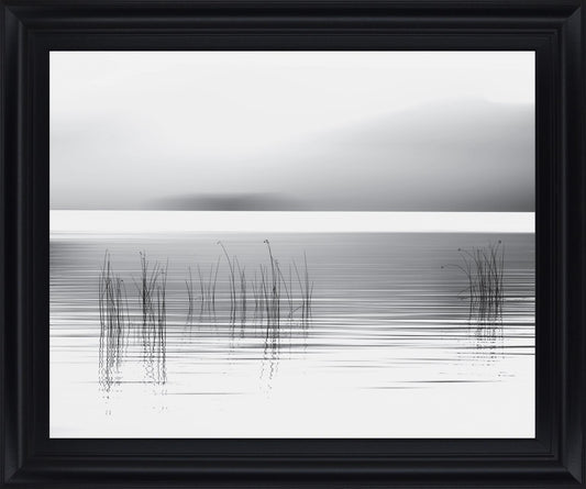 Whispering Reeds - 28" x 34" Framed Wall Art - Gray