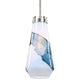 Windswept - 1 Light Mini Pendant - Blue & White