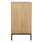 Lorenzo - Geometric 2 Door Cabinet - Light Brown