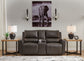 Boxmere - Dbl Power Reclining Loveseat with Console - Storm