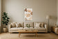 Textured Autumn Whimsy - 32" x 47" Framed Wall Art - Beige
