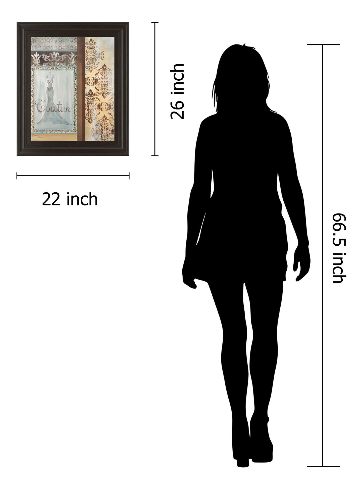 Couture By Hamkimipour-ritter - Framed Print Wall Art - Blue