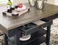 Tyler Creek - Rectangular Dining Room Counter Table - Black / Gray