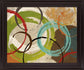 Orbit Layers - 28" x 34" Framed Wall Art - Green