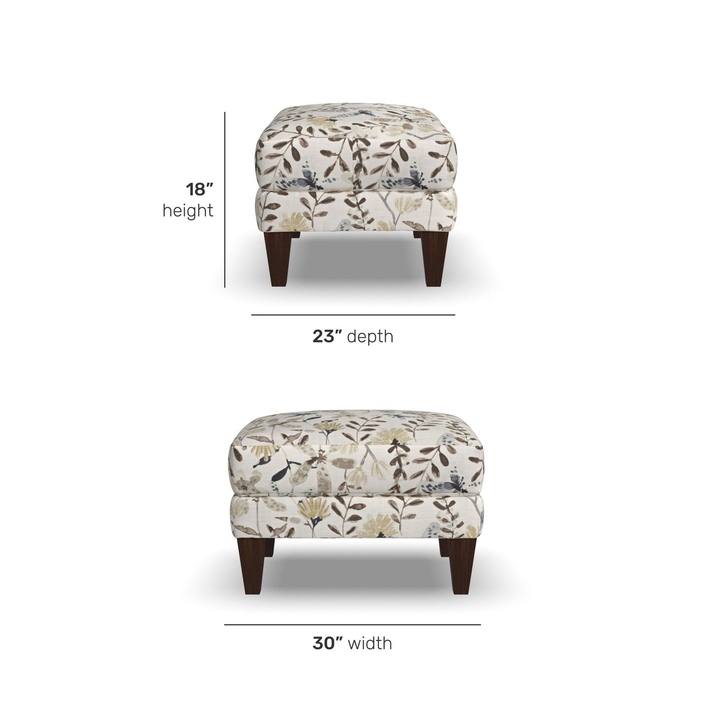 Skylar - Fabric Stationary Ottoman