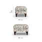 Skylar - Fabric Stationary Ottoman
