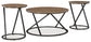 Cassbryn - Occasional Table Set (Set of 3) - Brown / Black