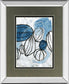 Lanterns II By June Erica Vess, Mirrored Frame - Blue