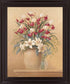 Crimson Lily Display - 28" x 34" Framed Wall Art