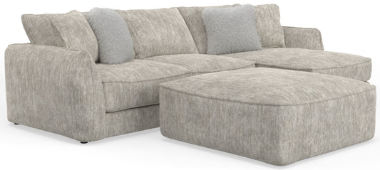 Bucktown - 2 Piece Sofa / Chaise With Extra Thick Cuddler Seat Cushions & Cocktail Ottoman