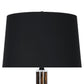 Speckled Glow Art Glass & Crystal Table Lamp (Set of 2) - Black Speckled Amber Art Glass / Clear Crystal