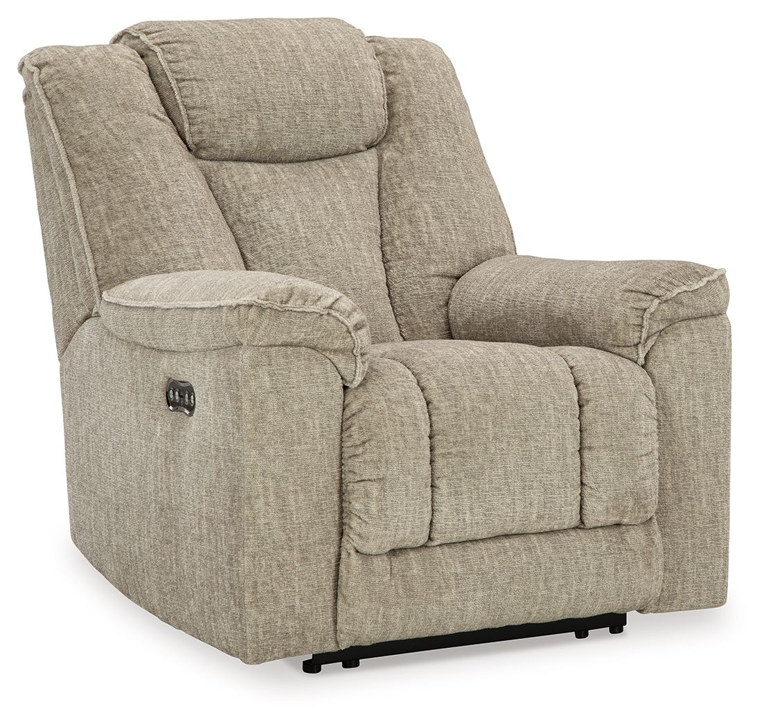 Hindmarsh - Power Recliner/ Adj Headrest - Stone