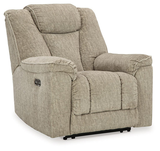 Hindmarsh - Power Recliner/ Adj Headrest - Stone