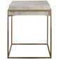 Inda - Modern Accent Table - Beige & Gold