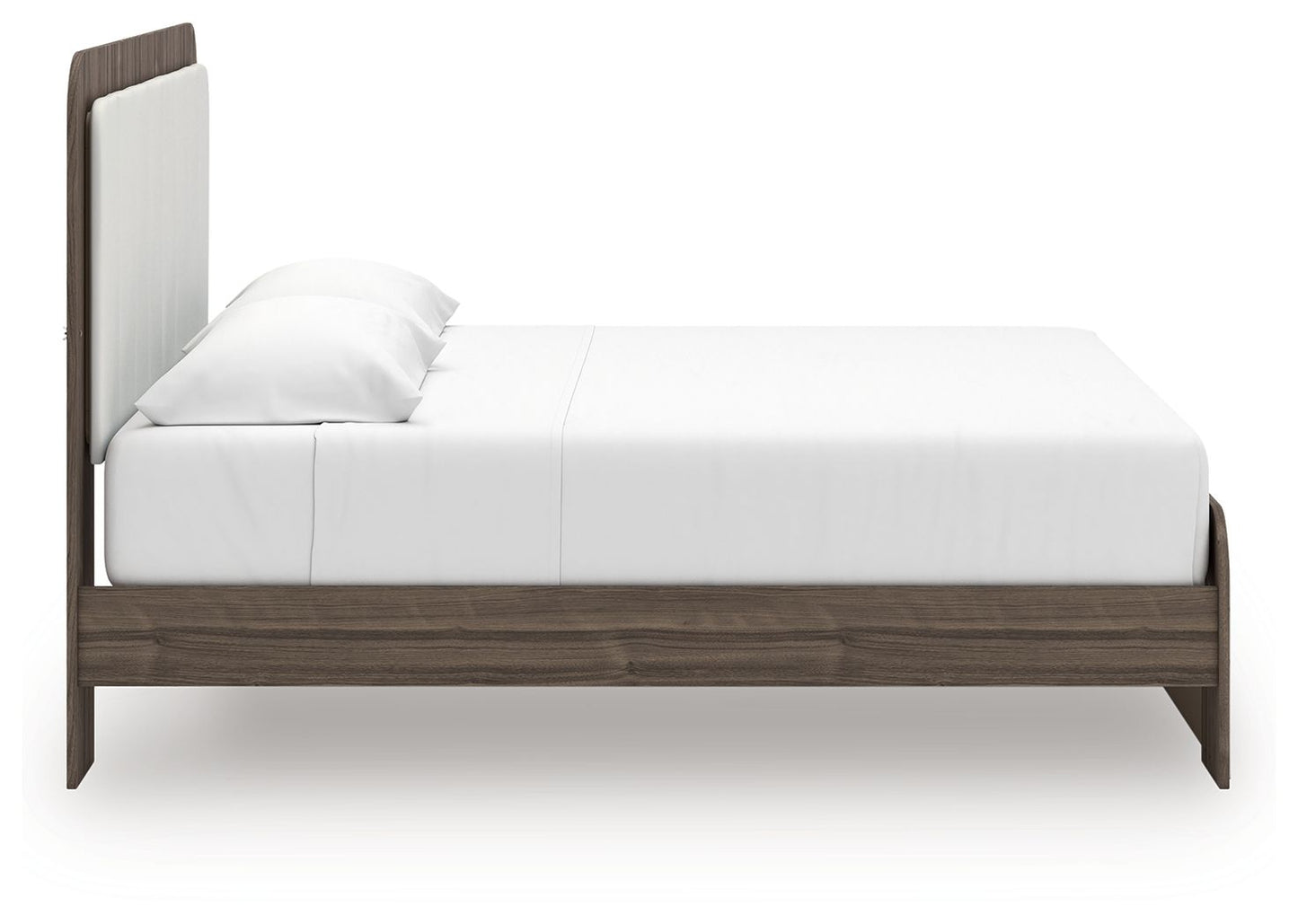 Kendanport - 4 Pc. - King Platform Bed, Dresser, Mirror And Nightstand - Brown / White