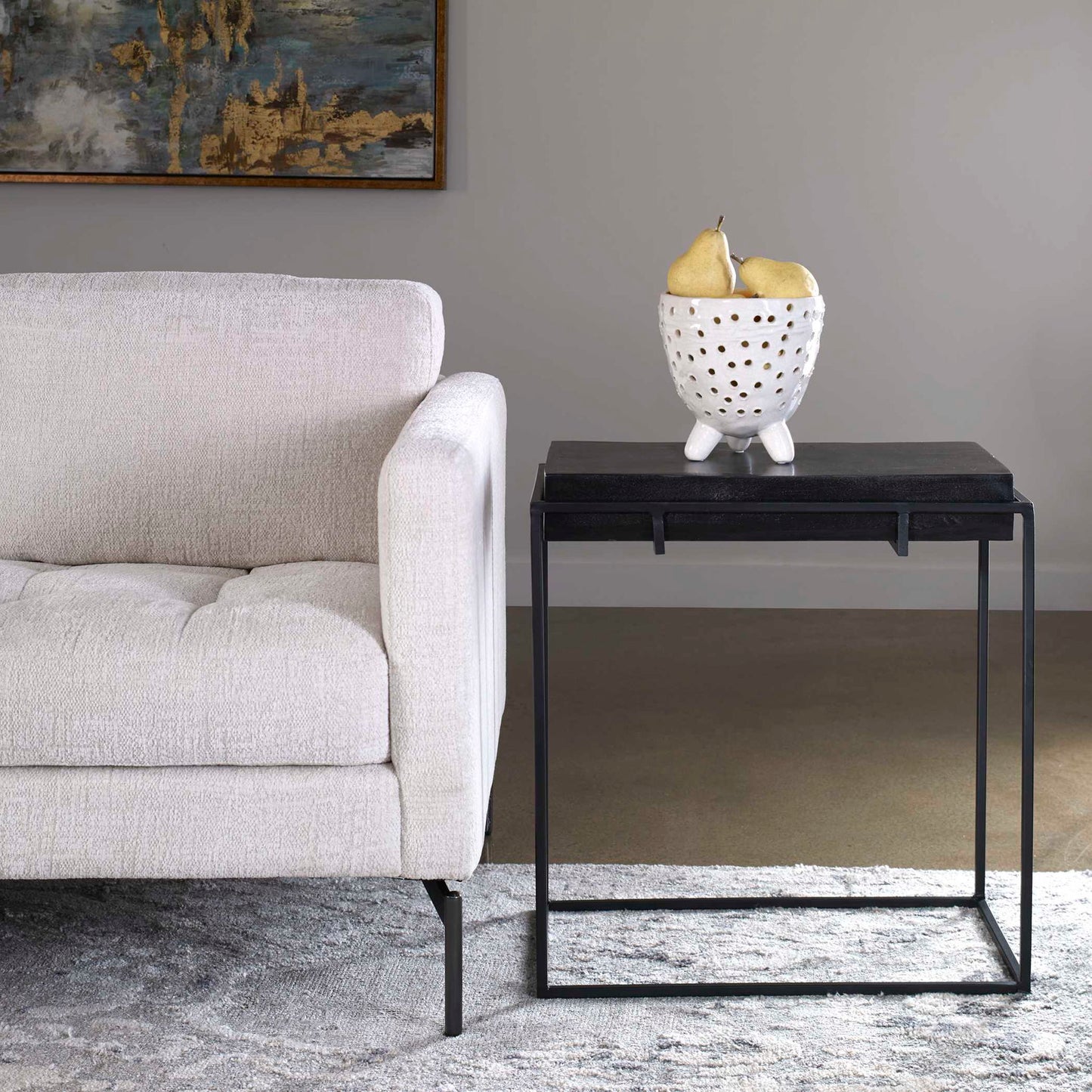 Telone - Modern Side Table - Black