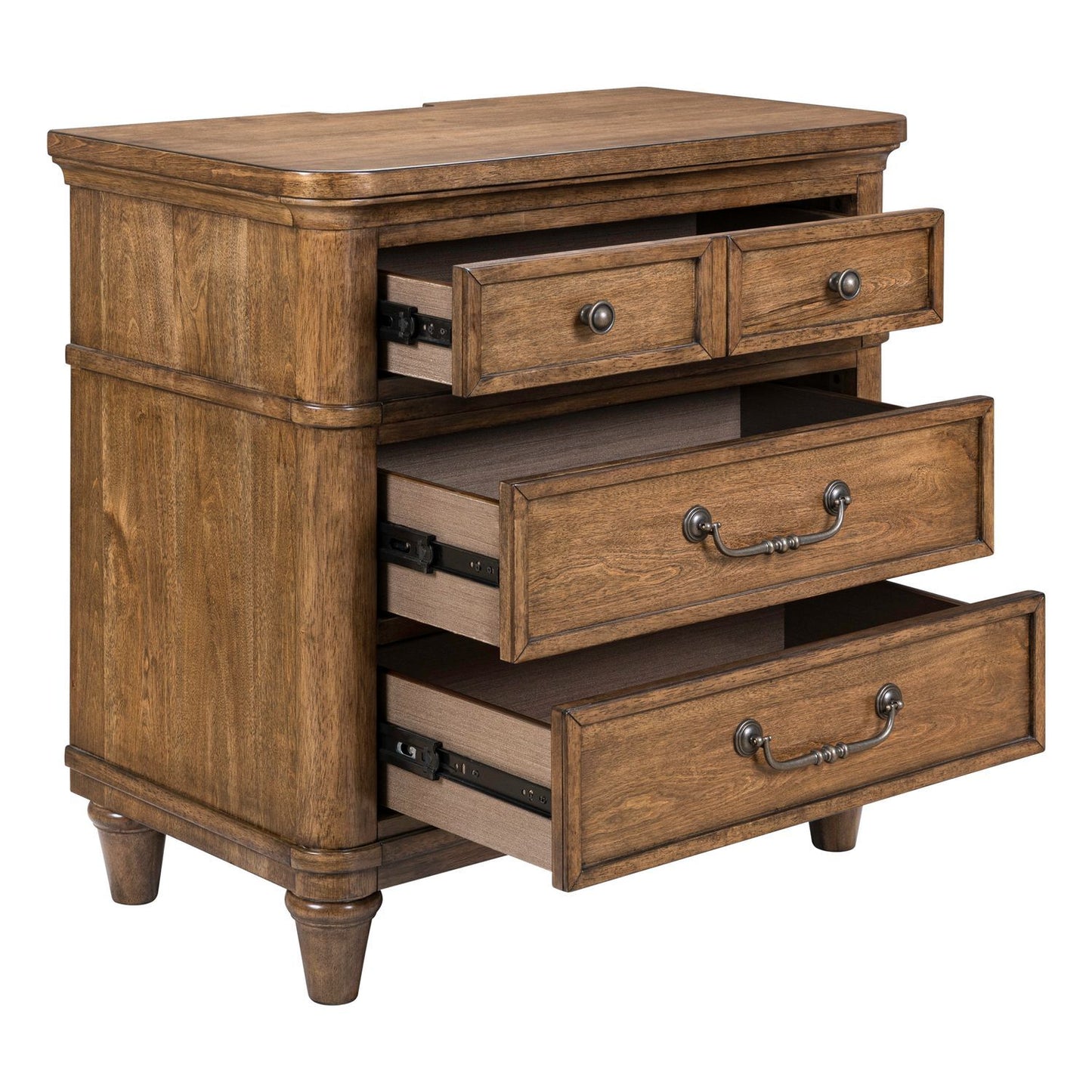 Harrison Heights - Nightstand With Charging Station - Sienna