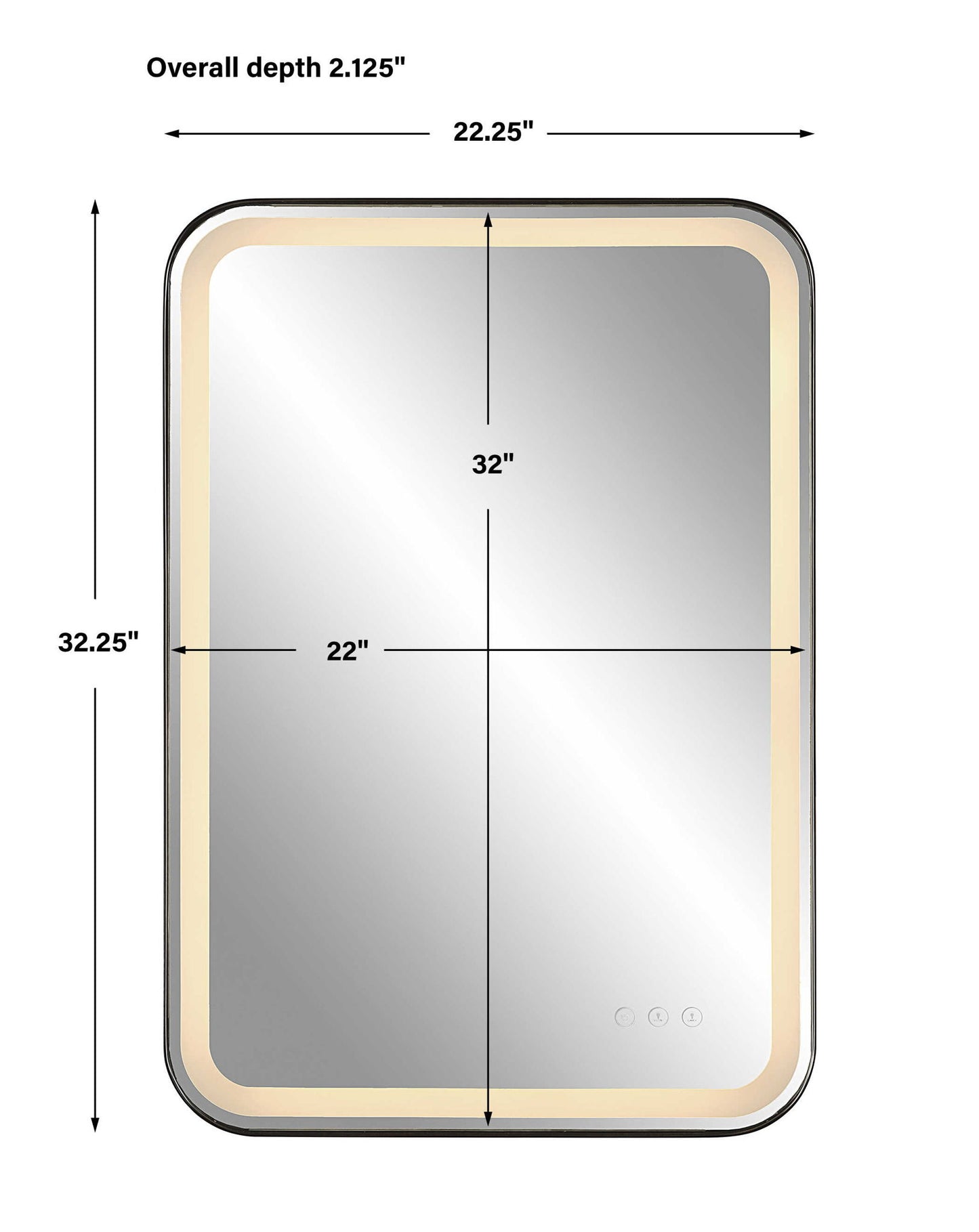 Crofton - Vanity Mirror - Black & Pearl Silver