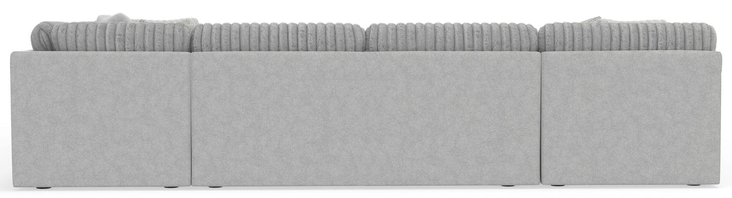 Logan - Upholstered Sectional With Comfort Coil Seating And Accent Pillows Included