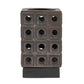Lattice - Indoor-Outdoor Lantern Candleholder - Brown / Gray