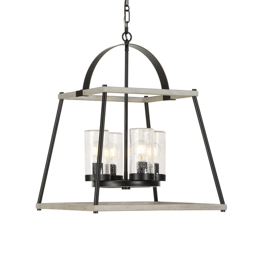 Edgecomb - 4 Light Indoor-Outdoor Pendant - Black / Gray