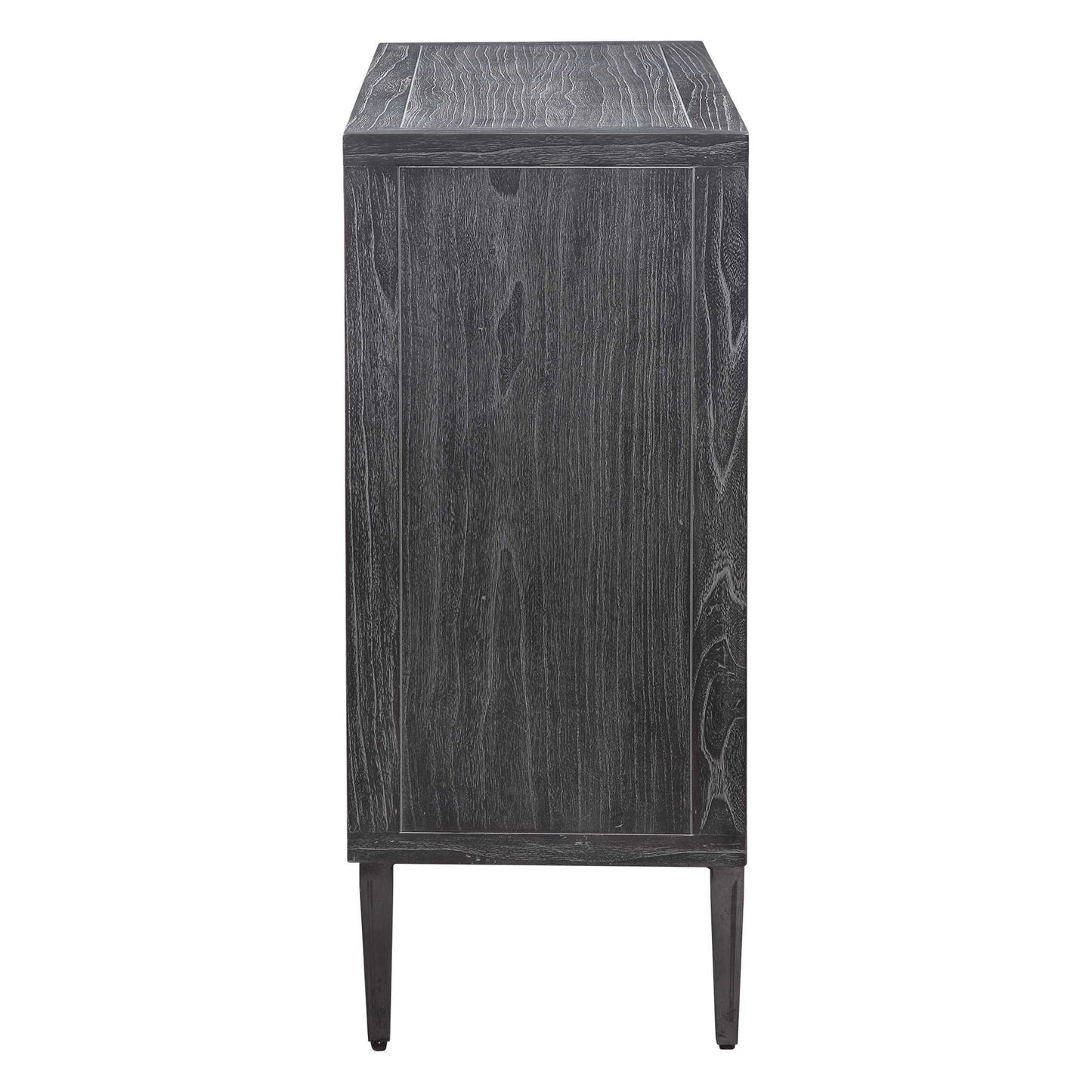 Laurentia - 2 Door Accent Cabinet - Black & Pearl Silver