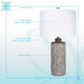 "Geometric Harmony" Ceramic Table Lamp (Set of 2) - Brown / White