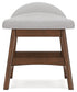 Lyncott - Home Office Desk Chair - Light Gray / Brown