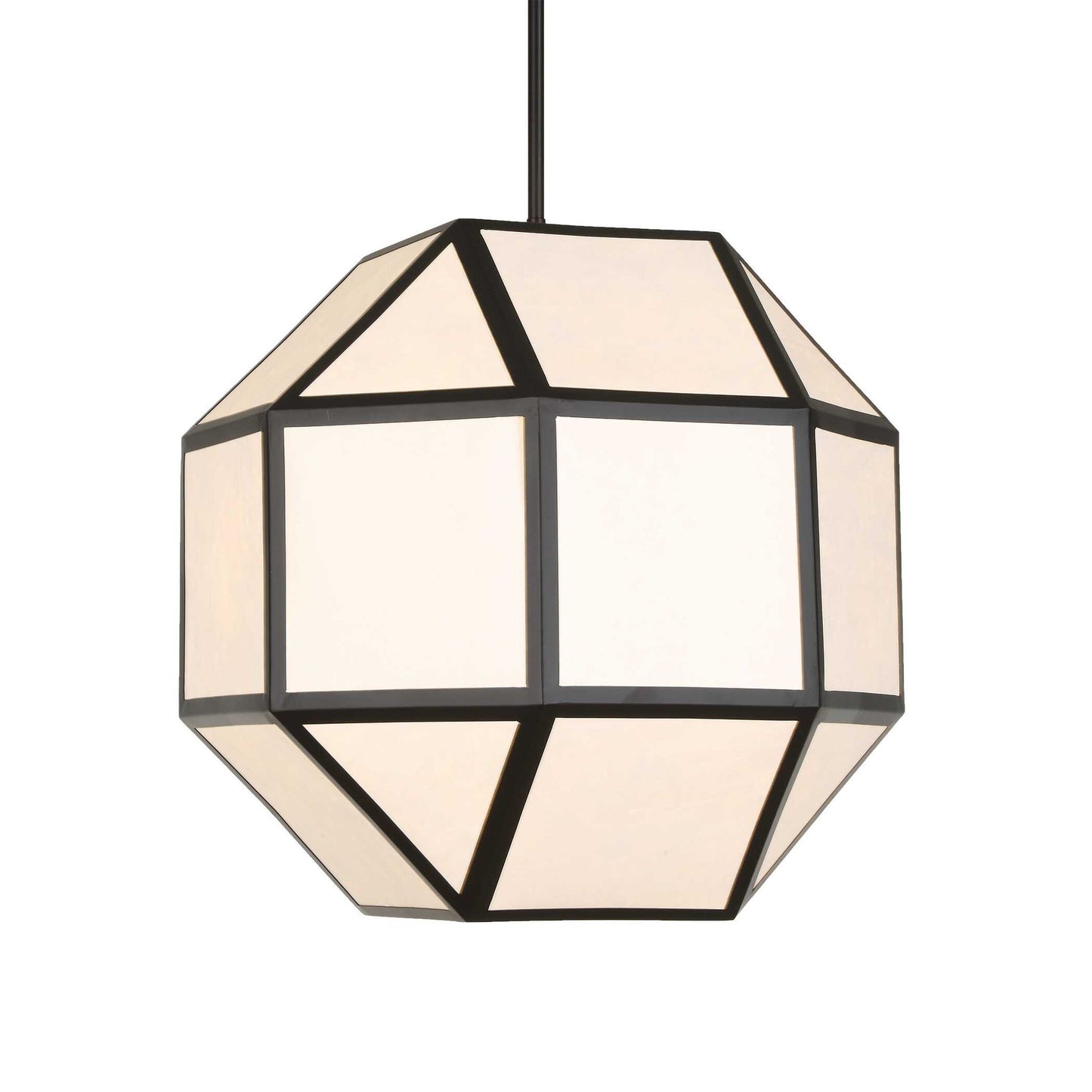 Hoi An - 4 Light Geometric Chandelier - Black