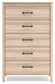 Battelle - Five Drawer Chest - Tan