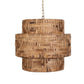 Water Hyacinth - 4 Light Woven Pendant - Light Brown