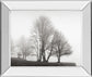 Fog And Trees At Dusk By Lsh - Mirror Framed Print Wall Art - Dark Gray