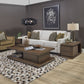 Athens - Rectangular Coffee Table With Casters - Chocolate Brown