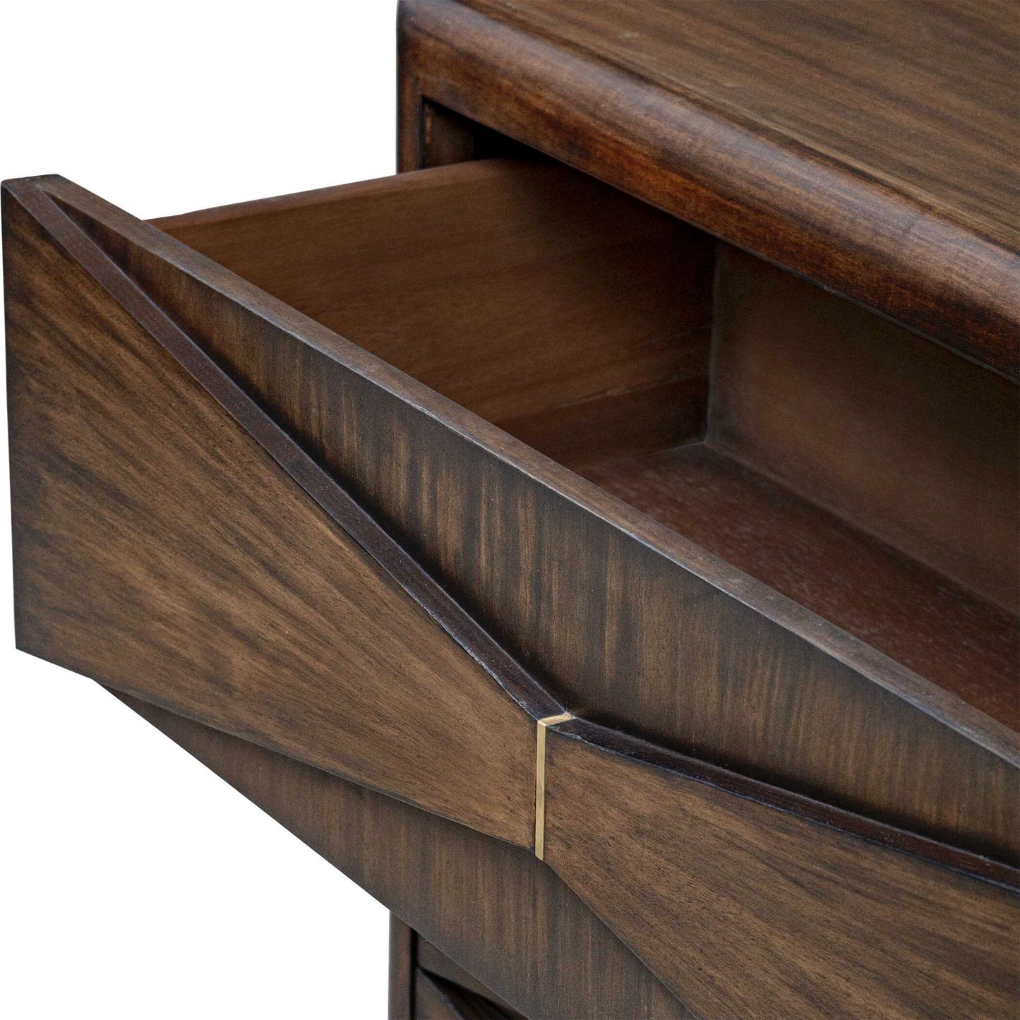 Bowtie - 3 Drawer Mid-Century Chest - Dark Brown