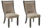 Tyler Creek - Dining UPH Side Chair (Set of 2) - Framed Back - Black / Grayish Brown